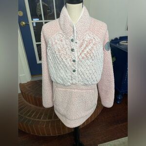 Simply Southern Pink Fleece Pullover 1/4 snap Size XLarge